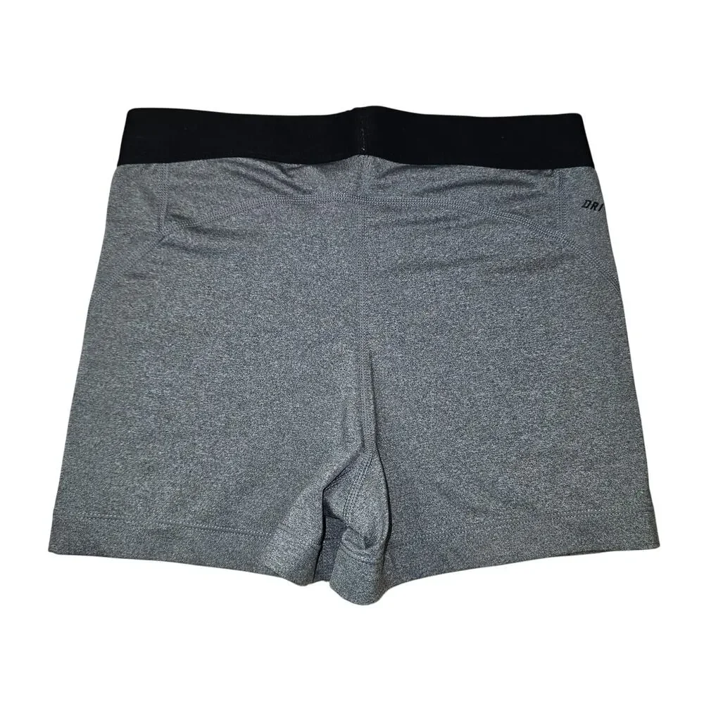 Nike Pro Gray Black Gym Athletic Shorts Womens Size M